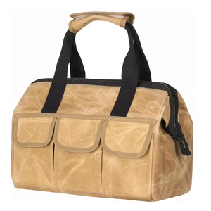 Sac à dos d'électricien personnalisable OEM/ODM à ouverture supérieure, en toile imperméable, rangement universel pour outils de jardinage et de menuiserie - Product Image 2