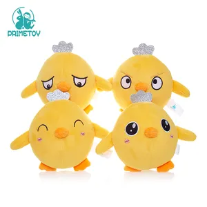 Custom High Quality Soft Stuffed Toys Yellow Chicken Round Plush Toy