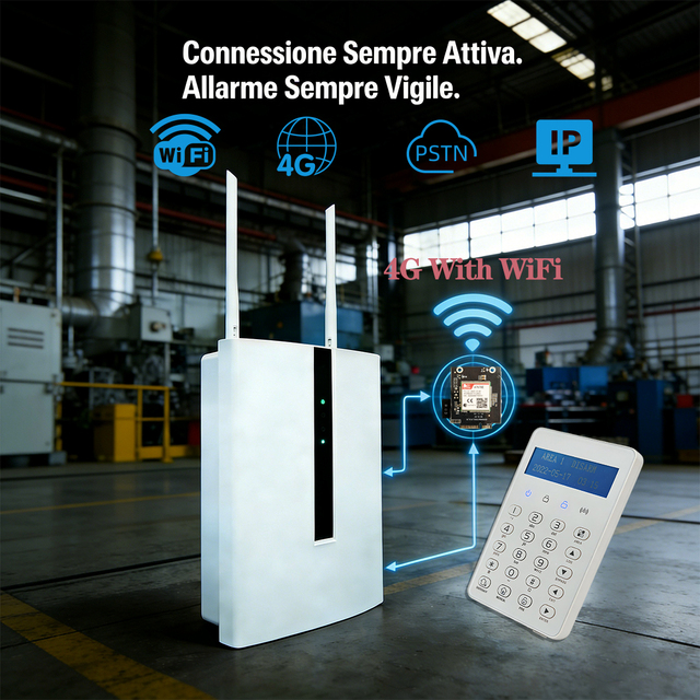 FC-7668 Hybrid Home Alarm System Alarm Control Panel with Pstn Ip Home Security Alarm System Made in China 4g Alarm Monitoring
