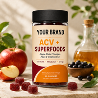 Gummies au vinaigre de cidre naturel enrichies en Açaï et en Vitamine B12 – Complément quotidien pour la santé intestinale et un métabolisme équilibré
