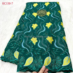 KC150 สวิสVoileลูกไม้สวิส 2454 Lafaya Kaceดูไบแอฟริกันผ้าผู้หญิงชุดเนื้อเยื่อผ้าฝ้าย 100% ปักลูกไม้ - Product Image 5