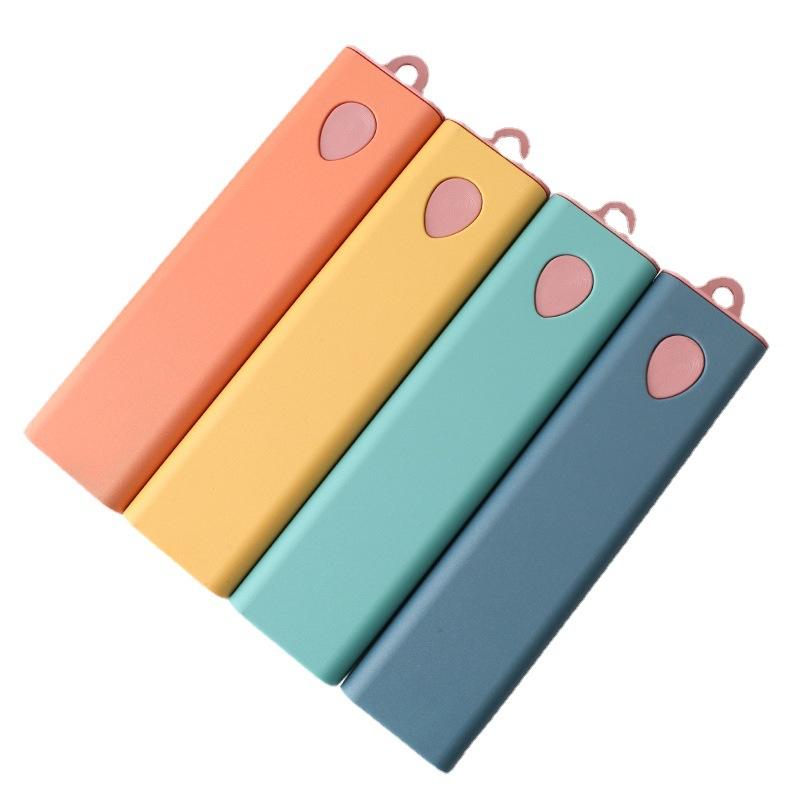 Yellow, orange, dark green, dark blue