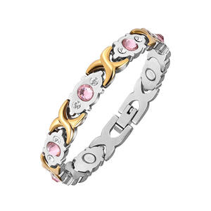 2022 <span class=keywords><strong>ematite</strong></span> stone Power bracciale rosa cristallo X ioni in acciaio inossidabile braccialetti all'ingrosso - Product Image 6