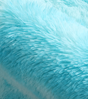 Ciel Bleu Long Cheveux Moelleux Tapis Salon Doux Shaggy Tapis Avec Support En Toile