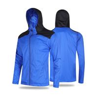 Veste coupe-vent légère unisexe avec capuche, coloris contrastés, imperméable, pour l'extérieur