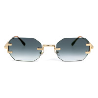 Sifier 2025 lunettes de soleil de créateur de luxe nouvelle mode lentille verte sans monture cadre en métal élégant UV400 nuances pour femmes et hommes
