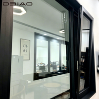 Ventana Moderna Personalizada de Aluminio con Rotura de Puente Térmico, Doble Apertura Interior, Insonorizada, Integrada con Acero Inoxidable para Dormitorio, Villa o Exterior
