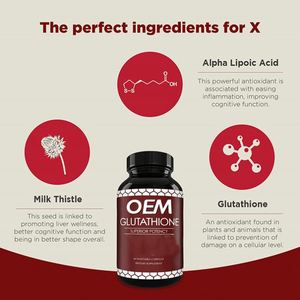 Cápsulas de L-glutatión Orgánico con Jalea Real Blanqueadora, 1000 mg, Reduce la <span class=keywords><strong>Melanina</strong></span>, con Logotipo Personalizado - Product Image 2