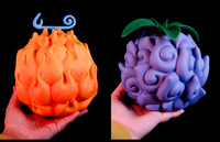 3 Modèles Grande Taille Diable Fruit Luffy Personnalisés Action Figure Jouet Cosplay Anime Ace Mera Mera no Mi 3d print Figure Car Home Decor
