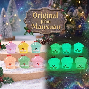 Großhandel Leuchtende Mini-Harz-Geschenkornamente Weihnachtsminiaturen für Puppenhaus Mikro-Landschaft DIY Basteldekorationen - Product Image 6