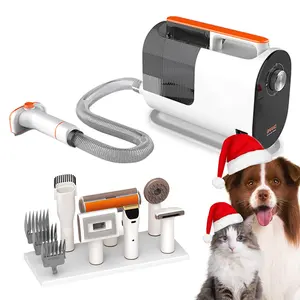 2024 Dog Grooming Kit Vacuum Electric Clippers For Grooming Dog Vacuum Brush For Shedding Grooming With 2.2L Dust Cup