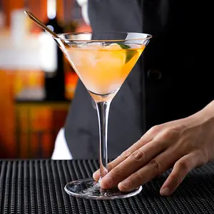 200Ml Segitiga Terbalik Cocktail Kacamata Grosir Pesta Rumah Bar Cocktail Juice Transparan Jelas Martini Kacamata
