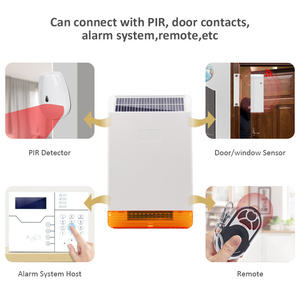 Alarme domestique MD-326R Focus Meian 433MHz 868MHz, sirène sonore sans fil à énergie solaire pour l'extérieur, alarme bidirectionnelle, protection de sécurité - Product Image 4