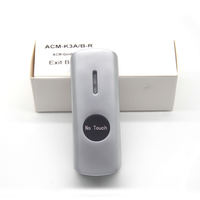 Sistema de Control de Acceso a Puertas, Botón de Salida de Aleación de Zinc con Luz LED, Interruptor de Empuje Automático para Puerta Montado en la Pared, Botón de Salida Infrarrojo