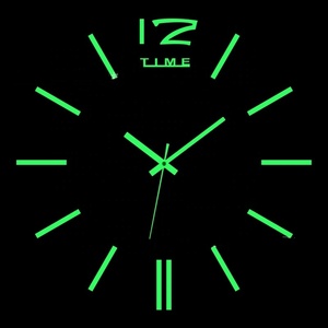 Đồng hồ treo tường dạ quang 3D không khung Acrylic tự làm đồng hồ kỹ thuật số dán tường đồng hồ im lặng cho phòng khách phòng ngủ văn phòng trang trí tường - Product Image 6