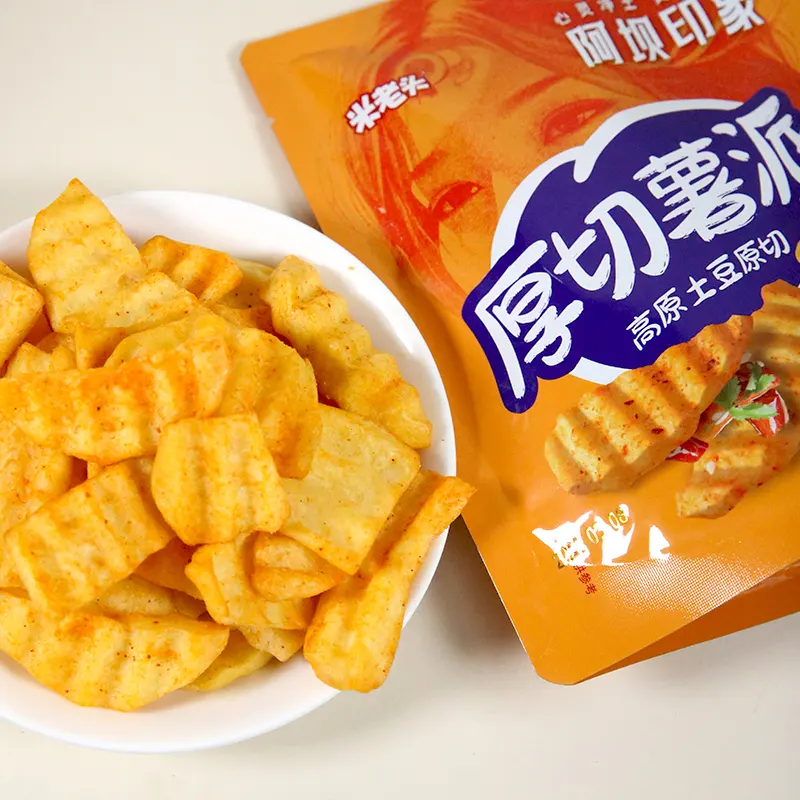 Paman Pop produk baru makanan ringan gandum keripik Takis potongan tipis keripik kentang makanan ringan pedas rasa kerupuk