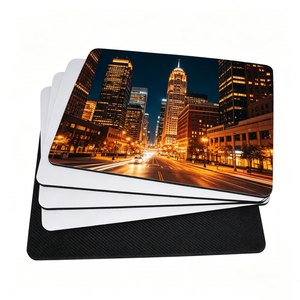 Factory Water Resistant Sublimation <b>Mouse</b> <b>Pad</b> Blanks Custom Size White Rubber Blank Mousepads with Stitched Edge for Office Home - Product Image 1