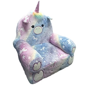 Poltroncina Luminosa per Bambini in Materiale PU, Divano Piccolo Mobile con Design Cartoon, Comoda Sedia per Lettura Notturna - Product Image 3