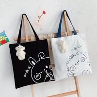Tas Tote Besar Promosi untuk Perjalanan, Lucu, Cetak Logo Kustom, Ukuran Besar, Dapat Dicuci, Tahan Lama, Tas Belanja Kanvas Katun Polos