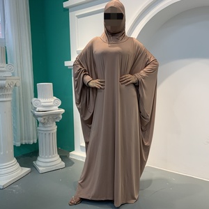 On Sale Bat Sleeve Hoodie <b>Long</b> Robe Abaya <b>for</b> Muslim Women Ramadan 6198# - Product Image 2