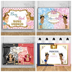 Petit garçon et petite fille sexe révèlent enfants photographie photoshoot fond bannière en tissu - Product Image 2