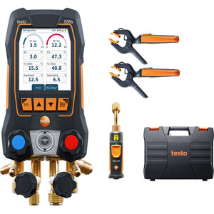 เครื่องวัดความดันสารทำความเย็นแบบดิจิตอลหลายช่องทาง Testo 558s สำหรับงานติดตั้งเครื่องปรับอากาศ ผลิตในประเทศเยอรมนี - Product Image 4