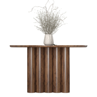 Ensemble de table à manger de style rétro nordique, en noyer, meubles de cuisine modernes pour restaurant, table à dîner de luxe assemblée