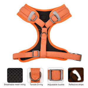 MIDEPET fábrica al por mayor logotipo personalizado sólido perro gato pecho correas Correa arnés ajustable Aleación de nailon calidad accesorios para mascotas - Product Image 3