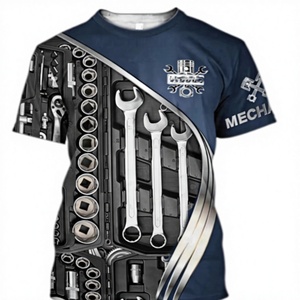 Camisetas de hombre al por mayor a bajo precio de fábrica, camisetas casuales con personalidad, camiseta con estampado digital 3D de destornillador, manga corta. - Product Image 6
