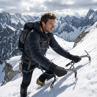 Gants de cyclisme d'hiver en polaire, imperméables, isolés thermiquement, compatibles avec les écrans tactiles, antidérapants, pour le ski et les sports, gris foncé