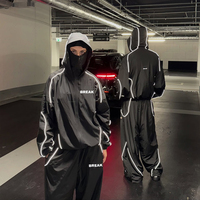 Ensemble survêtement léger en nylon avec sweat à capuche réfléchissant personnalisé de 3 m et pantalon de survêtement en nylon coupe-vent