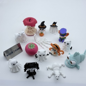 Collection de figurines décoratives créatives imprimées en 3D : Mini citrouille, Fantôme, Alice, Clown – Articles d'Halloween de la marque Meetcera - Product Image 1