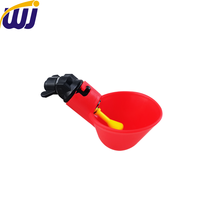 WANJIA Nouvelle Abreuvoir en Plastique Haute Résistance pour Poulets, Gobelet à Eau pour Volailles, Système d'Abreuvement Automatique à Valve à Ressort pour Animaux de Ferme