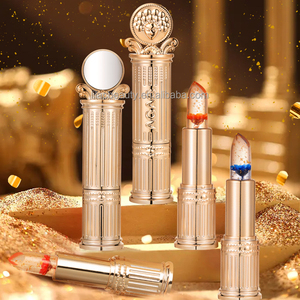 Bálsamo Labial Mágico con Chapado en Oro <span class=keywords><strong>AGAG</strong></span>, Lápiz Labial con Flor 3D Transparente, Maquillaje Antiguo con Hoja de Oro, Lápiz Labial que Cambia de Color - Product Image 1