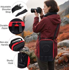 Étui rigide pour appareil photo reflex numérique/appareil photo sans miroir compatible avec <span class=keywords><strong>Sony</strong></span>, Nikon, Canon - avec 2 séparateurs, poche en filet pour chargeur/cartes/objets optiques - Product Image 6