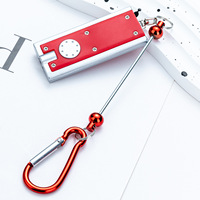 Mini lampe torche LED compacte porte-clés, lumière portable avec mousqueton, lampe de poche d'urgence EDC, personnalisable