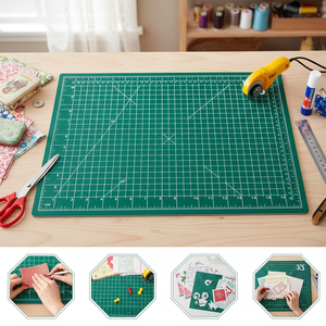 Tapis de couture auto-cicatrisant double face 5 plis de 12 x 18 pouces, planche de découpe rotative pour loisirs créatifs, tissus, cuir et couture - Product Image 3