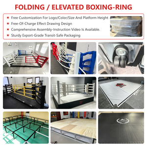 <span class=keywords><strong>Ring</strong></span> <span class=keywords><strong>de</strong></span> Boxeo Plegable Rongan 4*4m 5*5m con Logotipo Personalizado, Fácil Instalación, <span class=keywords><strong>Profesional</strong></span>, para Entrenamiento <span class=keywords><strong>de</strong></span> Deportes <span class=keywords><strong>de</strong></span> Combate Sanshou, con Certificación CE - Product Image 3