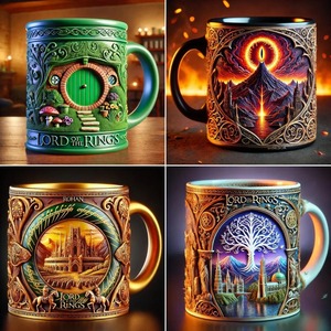 Nuovo Prodotto Transfrontaliero: Tazza in Ceramica e Tazza da Caffè a Tema Il Signore degli Anelli con Design Creativo e di Tendenza - Product Image 1