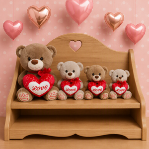 Super Soft Plush Embroidered Teddy Bear with Heart Pillow Romantic <strong>Valentine</strong> Gift <strong>for</strong> <strong>Kids</strong> and Adults - Product Image 2