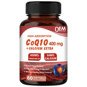 Suplementos de Coenzima Q10 de Alta Absorción de Marca Privada OEM, Cápsulas de CoQ10 de 400 mg, Apoyo Cardíaco y Producción de Energía Celular - Product Image 1