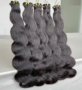 Rauw Menselijk Haar Leveranciers Hoge Kwaliteit Peruaanse Haar Super Dubbel Getrokken Body Wave Maagdelijke Haarbundels