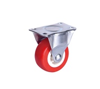 Roulettes pivotantes en plastique, 25mm, 30mm, 40mm, lumière rouge, avec verrou de frein, roulettes multidirectionnel universelles