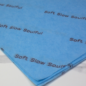 Papel <span class=keywords><strong>de</strong></span> Seda Azul <span class=keywords><strong>de</strong></span> Lujo, Papel <span class=keywords><strong>de</strong></span> Envolver Regalos con Logotipo Marrón Personalizado, Papel Suave <span class=keywords><strong>de</strong></span> 17 g/m² para Envolver Joyas y Ropa - Product Image 4