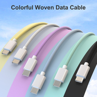 Pabrik Bersertifikasi MFI Kabel Tipe C ke Tipe C 1m 60W USB C Pengisian Cepat Kabel Data untuk iPhone