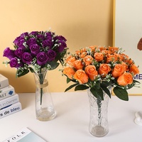 Großhandel Lebensechte 24-Köpfige Seidenrosen-Bouquets Künstliche Blumen für Hotel Hochzeit Tischdekoration Party Event Dekor