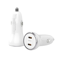 Chargeur de voiture USB C 60W Super Rapide Adaptateur 12V pour iPhone 16 et Montre Intelligente Charge Rapide Simultanée