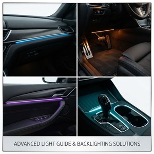 Premium Automotive Interior LED Light Guiding <b>Panel</b> with Optical Grade LGP Diffuser Film for Sunvisor <b>Mirror</b> Cover Backlighting - Product Image 6