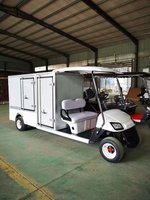 Ce chariot de golf utilitaire 4 places électrique 4 roues motrices Street Legal Club Car avec aluminium avec boîte de chargement