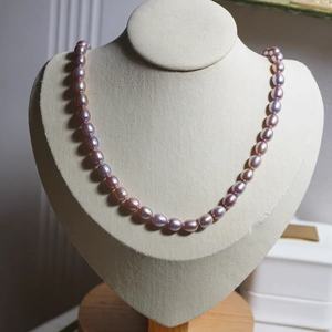 Young Women's Fashion <b>Neck</b> Collarbone <b>Chain</b> Natural Millet Beads & Real Pearls Long Necklace with Pink Personality - Product Image 2